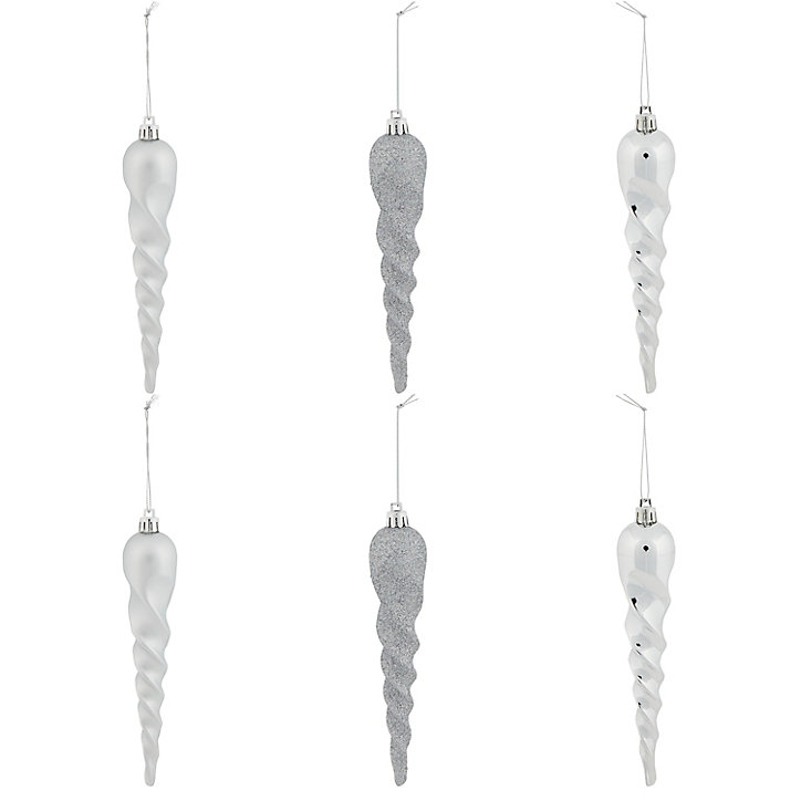 Assortiment 6 glaçons couleur argent