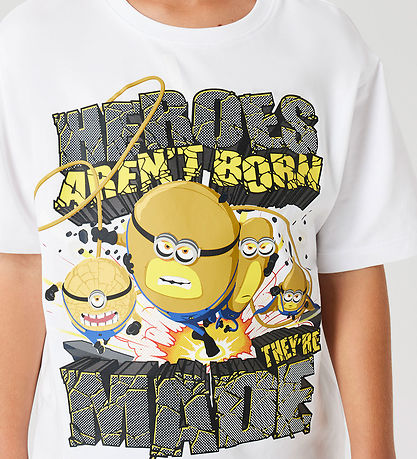 Name It T-Shirt - Minions - NkmOby - Bright White m. Print