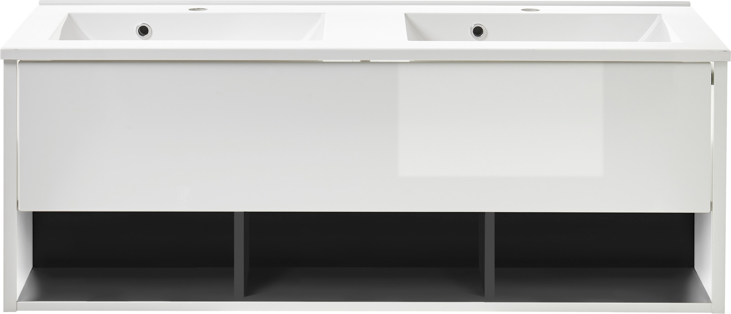 PLACES OF STYLE Waschtisch »Studio Line, Waschtisch inkl. Waschbecken, modernes Design« in zwei Farben verfügbar, ausreichend Stauraum