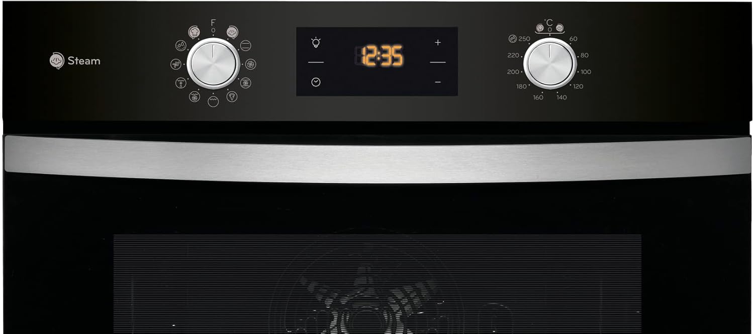 Privileg PBWK3 JH8S BLG Einbau-Backofen mit Hydrolyse und Dampffunktionen/ 71 l/Hydrolyse/CLICK und CLEAN/Multi-Level-Kochen/Pizzafunktion/Freasy Cook