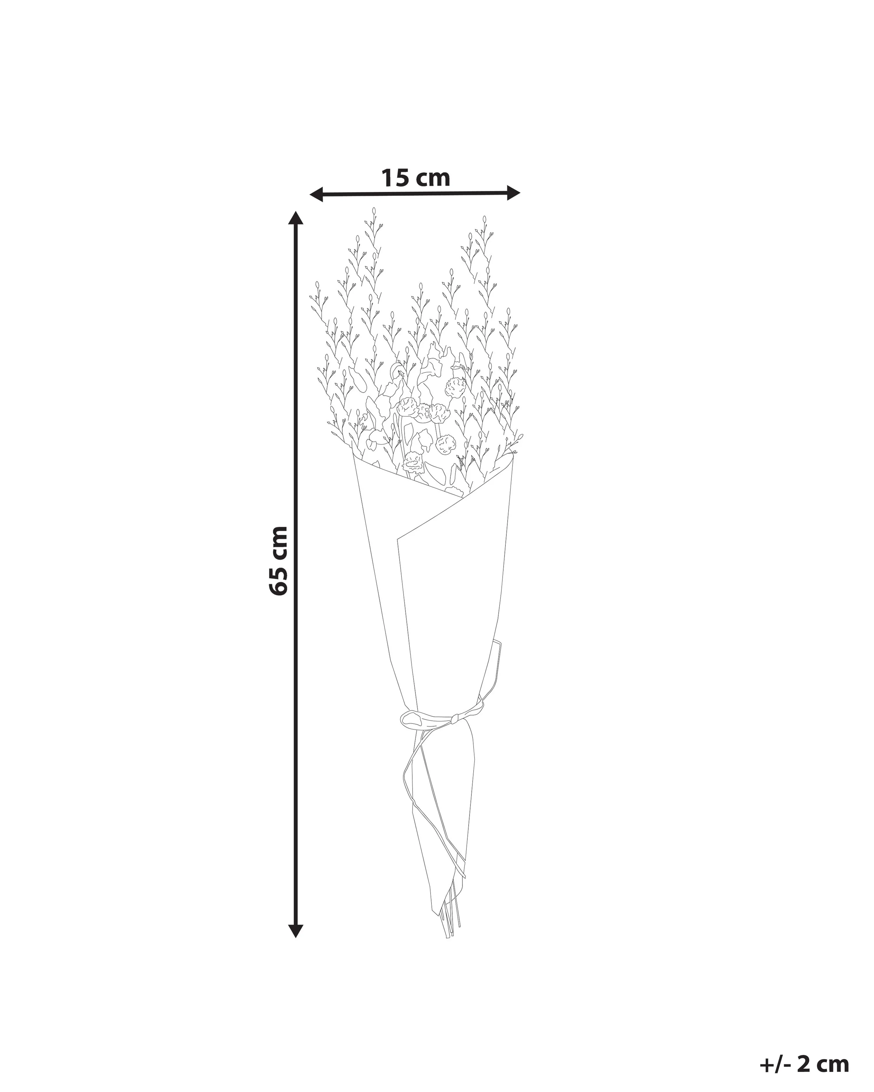 Droogbloemen boeket AZUEL 65 cm Natuurlijk