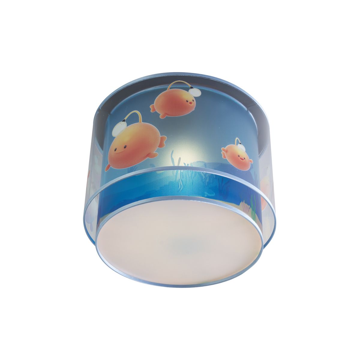 Kinder plafondlamp blauw met bulby - Harrie meets Bulby