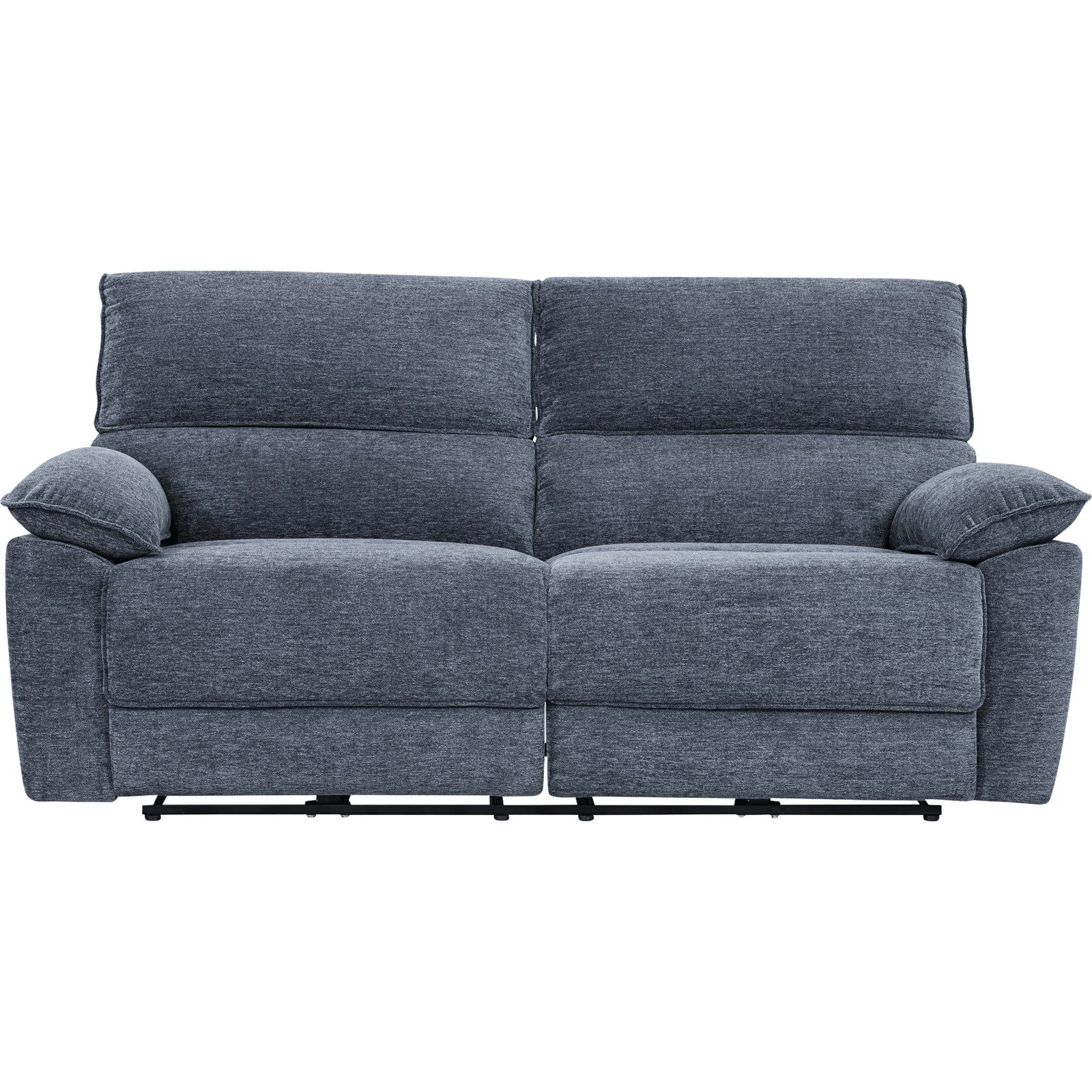 3er-Sofa Loris Stoff dunkelgrau, Relaxfunktion