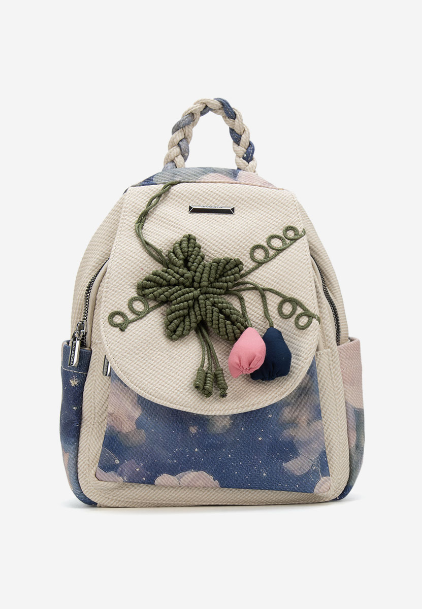 Sac à dos pour femme beige Silvia Rosa 25H091 V2