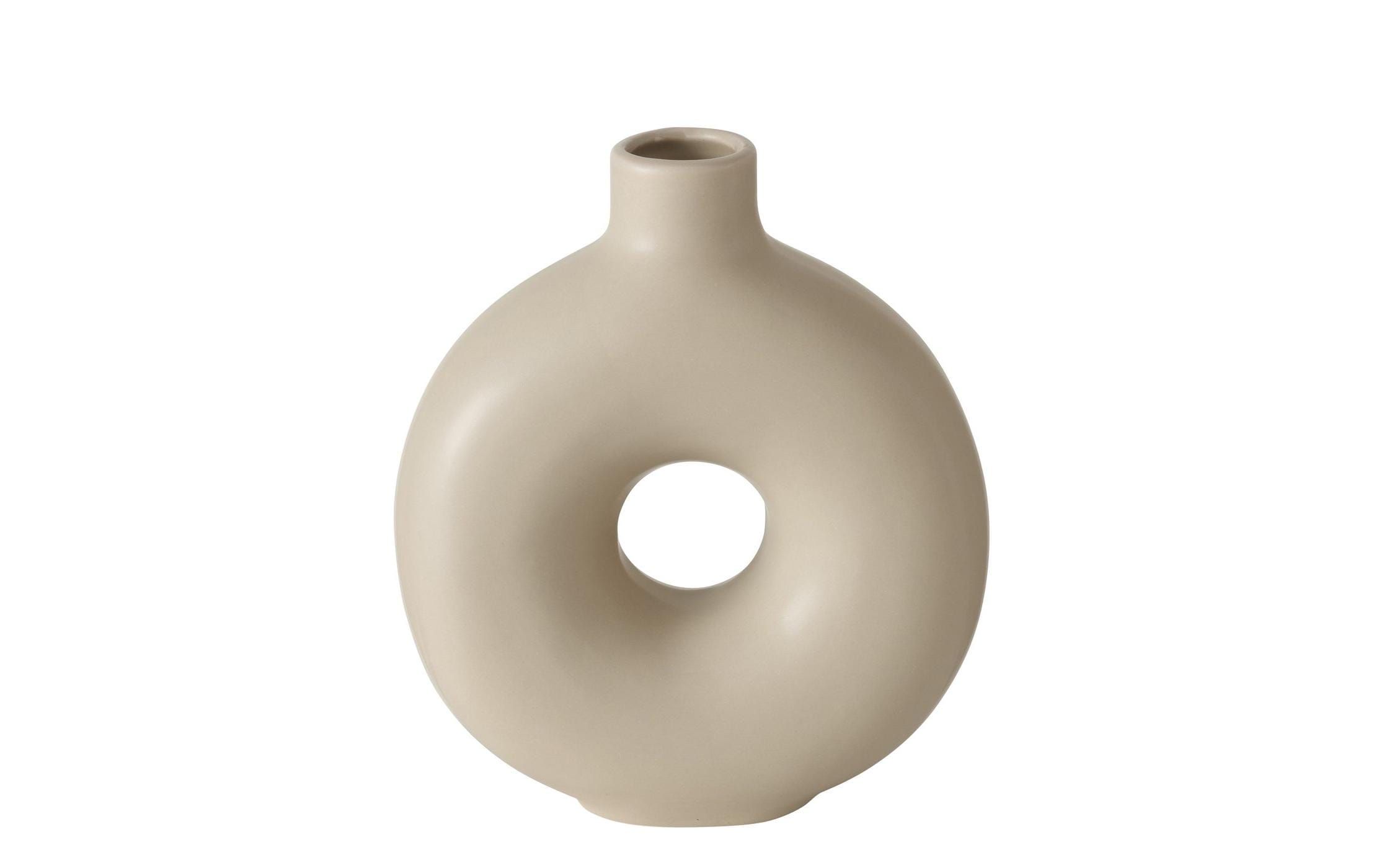 Vase Lanyo 20 cm, BeigeModerne Blumenvase aus Keramik