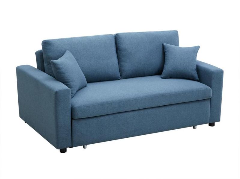 INIZOR - Driezits Bedbank - Turquoise - Stof