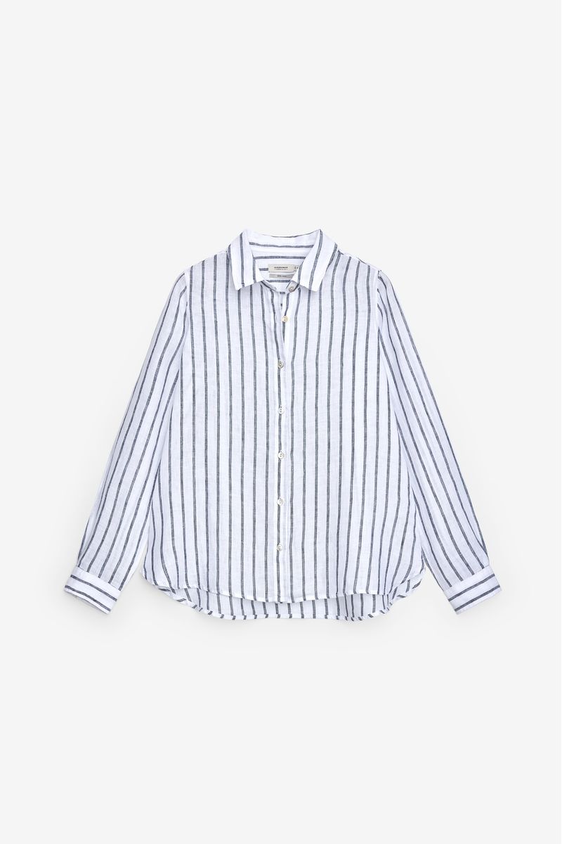 CAMISA DE LINHO COM RISCAS