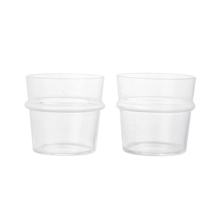 Ferm Living - Boya Trinkglas, low, 30 cl, klar (2er-Set)
