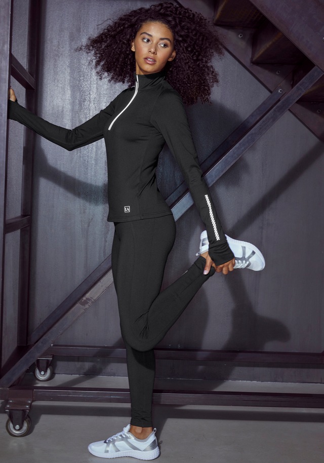LASCANA ACTIVE Laufshirt , Thermo mit reflektierenden Details