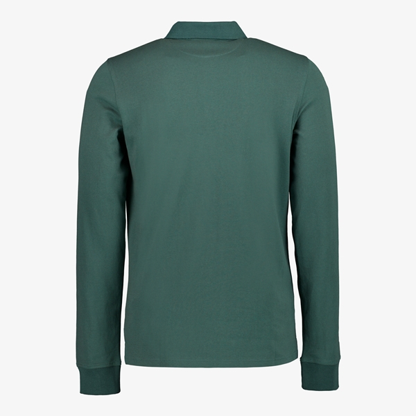 Unsigned heren polo met lange mouwen groen