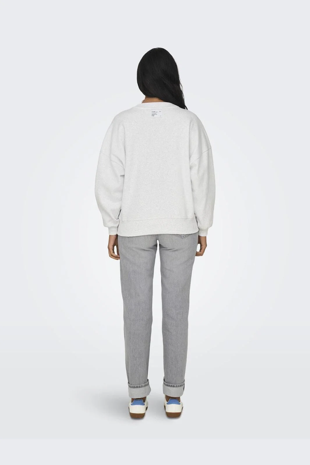 Only Onlwendie L/S Basket O-Neck Swt 4581869 light grey melange championship labels brooklyn