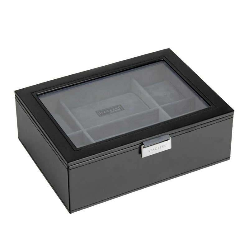 Boite 8 montres stackers empilable, Module1(haut) noir exécutif