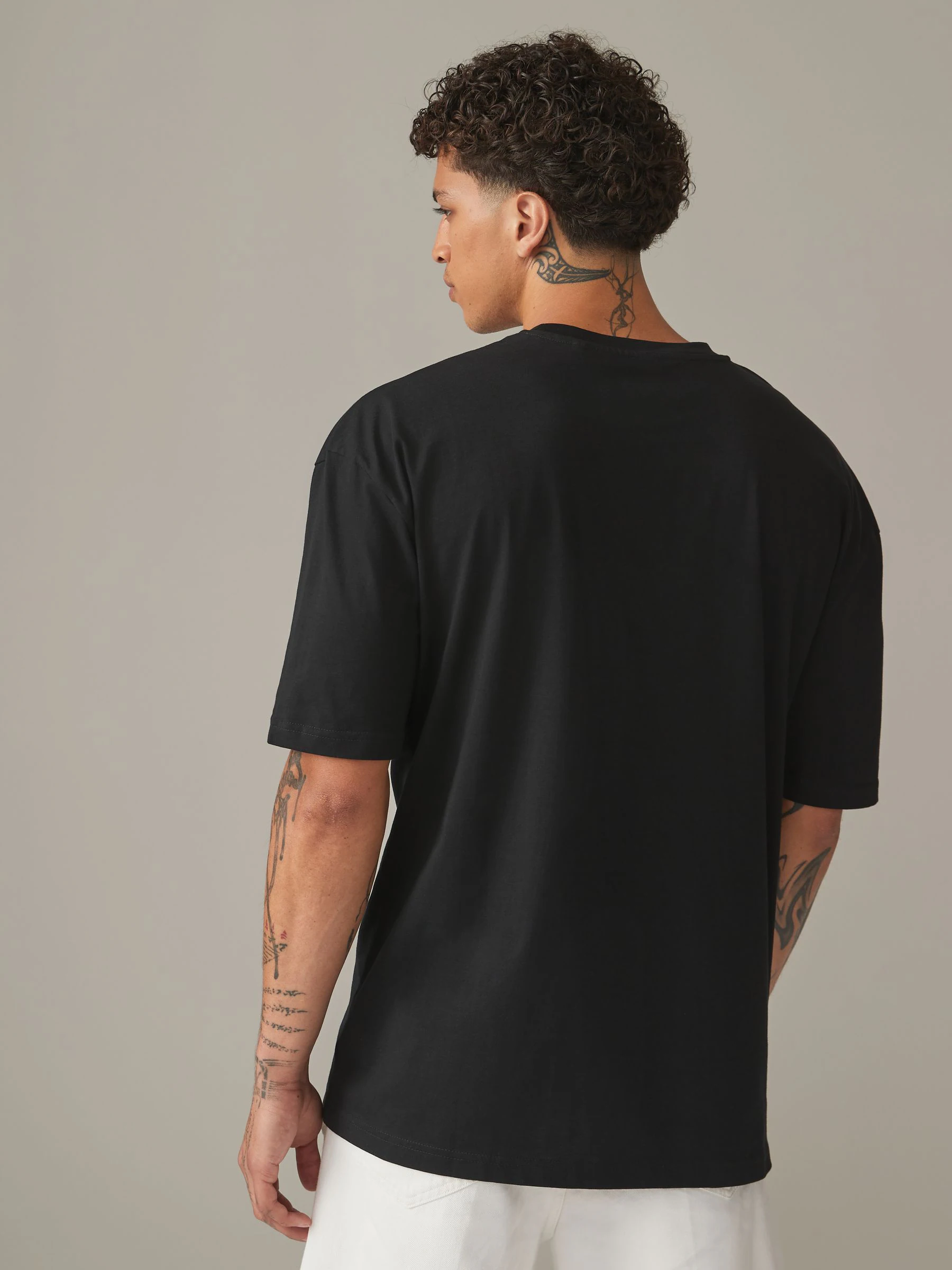 Zwart - Essential Cotton T-Shirts Relaxed Fit 5 Pack