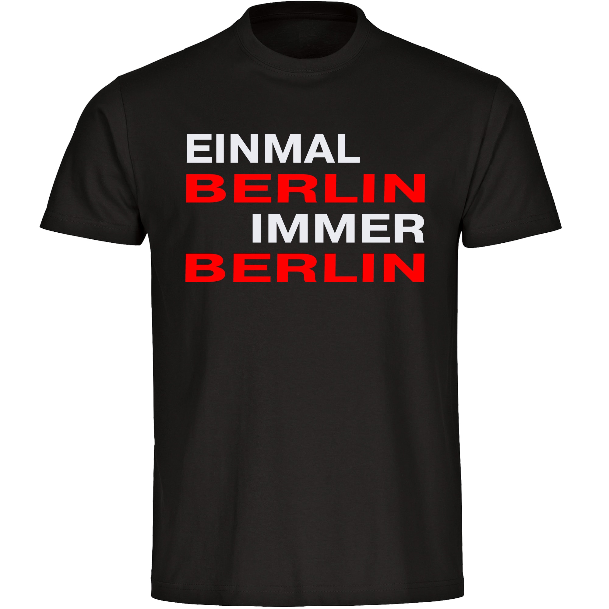 multifanshop® Herren T-Shirt - Berlin rot - Einmal Immer - Druck rot