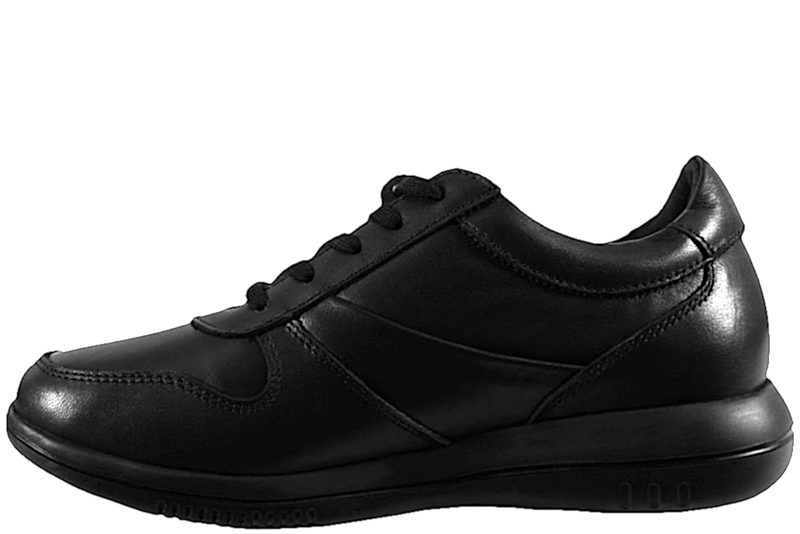GREEN COMFORT LEAF SKO I SORT GLAT SKIND