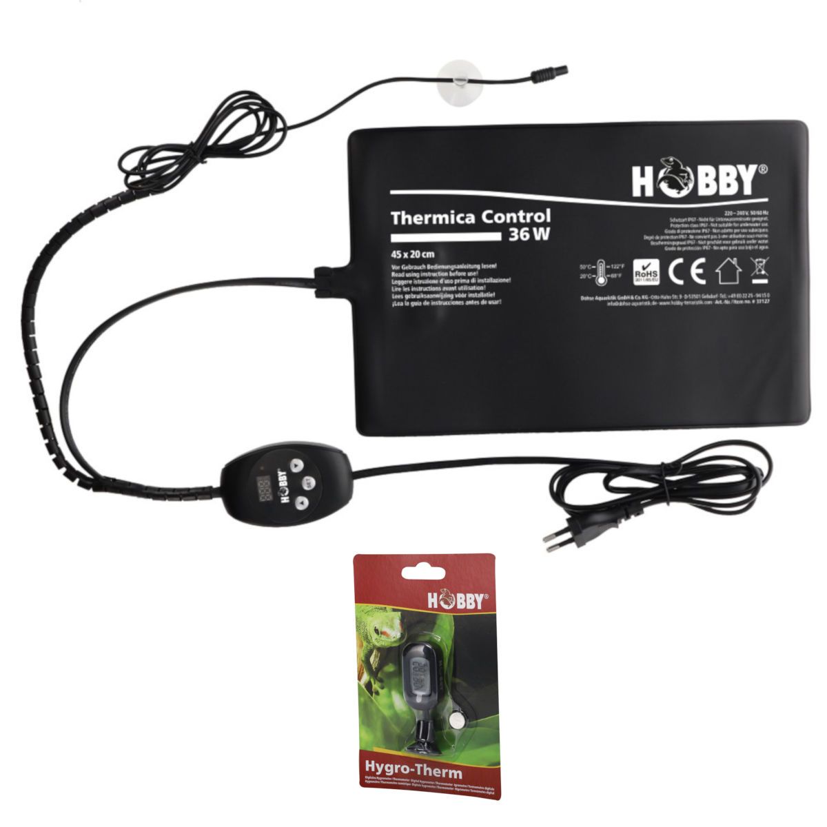 Hobby Thermica Control inkl. Hygro-Therm - Heizmatte + Hygrometer / Thermometer