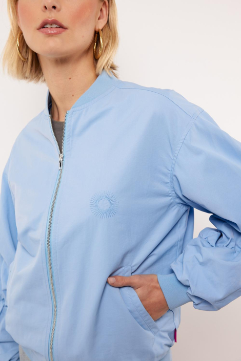 Fluresk blauwe dames jas