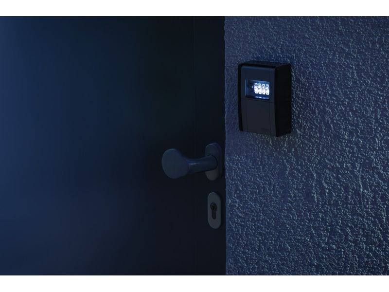 Abus Schlüsselschrank 787 LED B Wandmontage KeyGarage Silbe Schlüsselkasten mit Zahlencode