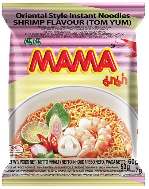 Mama Instant Noedels Tom Yum Garnaal smaak 60g