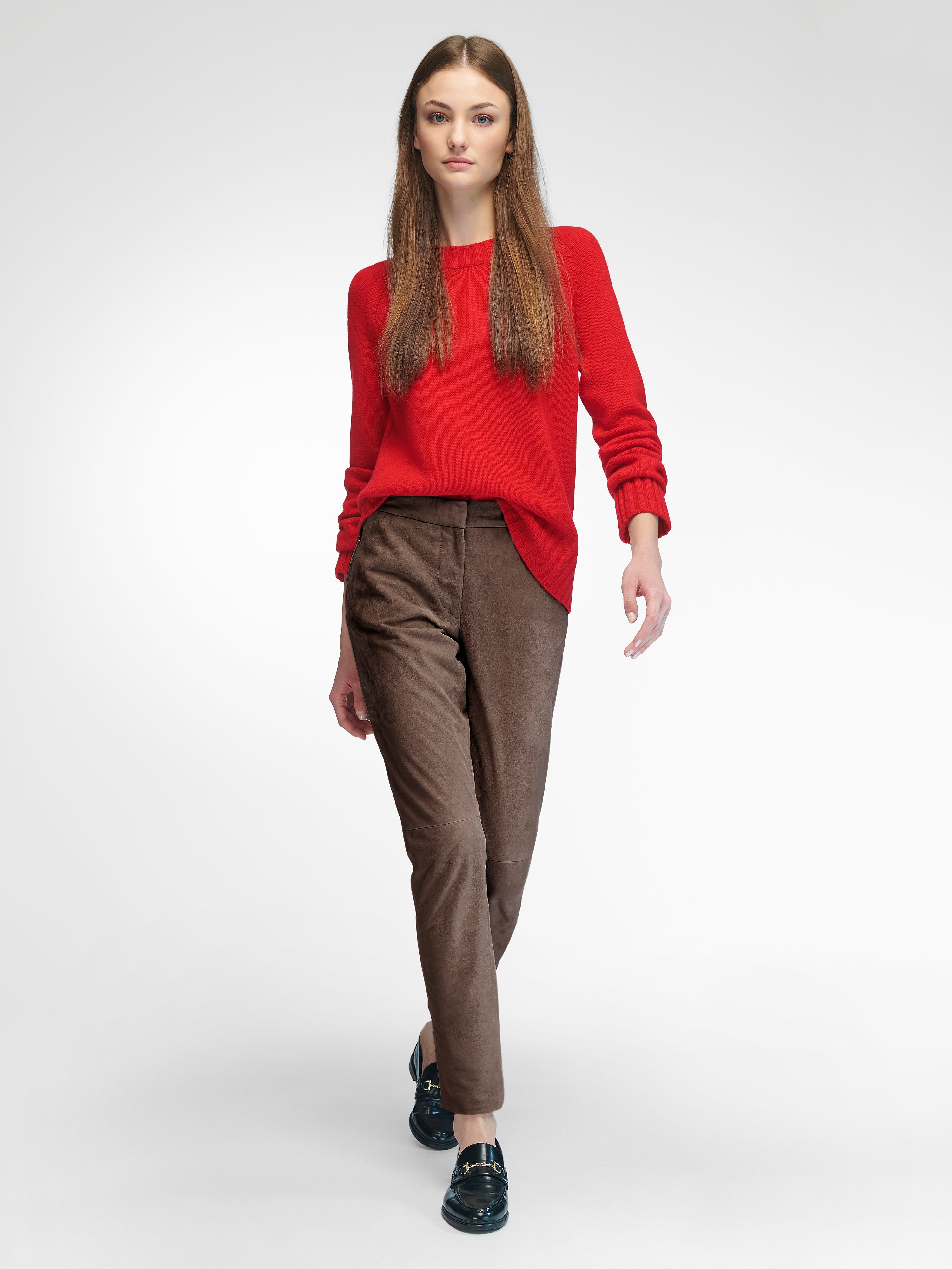 Knöchellange Lederhose