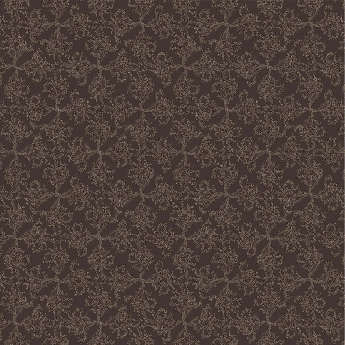 Nappe pur coton marron 89x89 Garnier Thiebaut