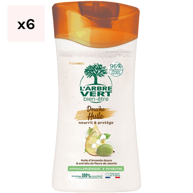 Huiles de douche - Fleurs de jasmin & amande douce - 6 x 250 ml