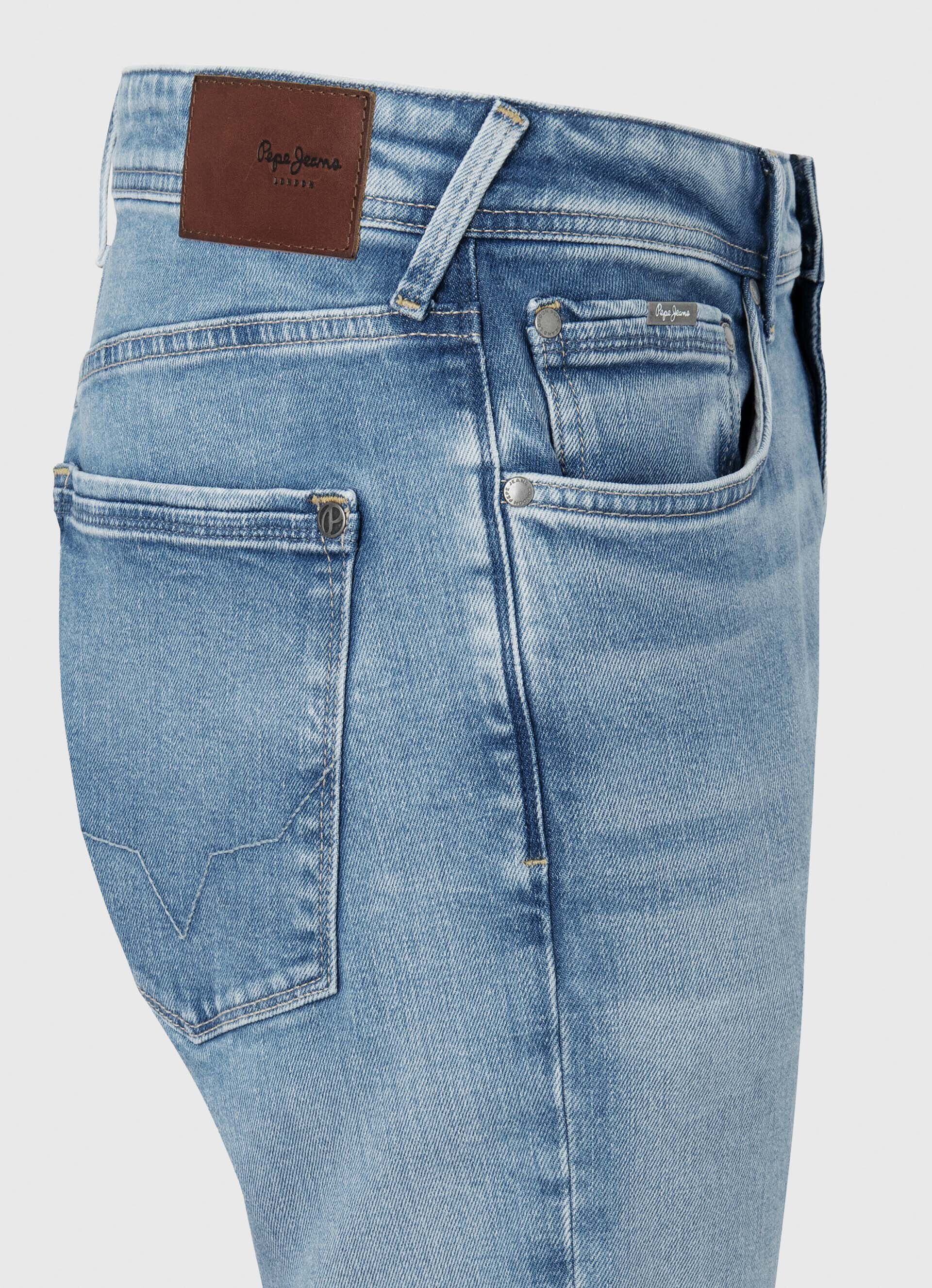 Calça jeans Stanley, corte e cintura regulares - jeans