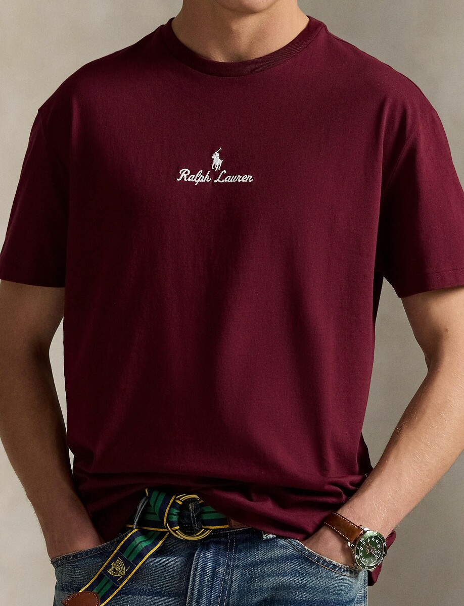 POLO RALPH LAUREN<br>Camiseta de manga comprida com logotipo