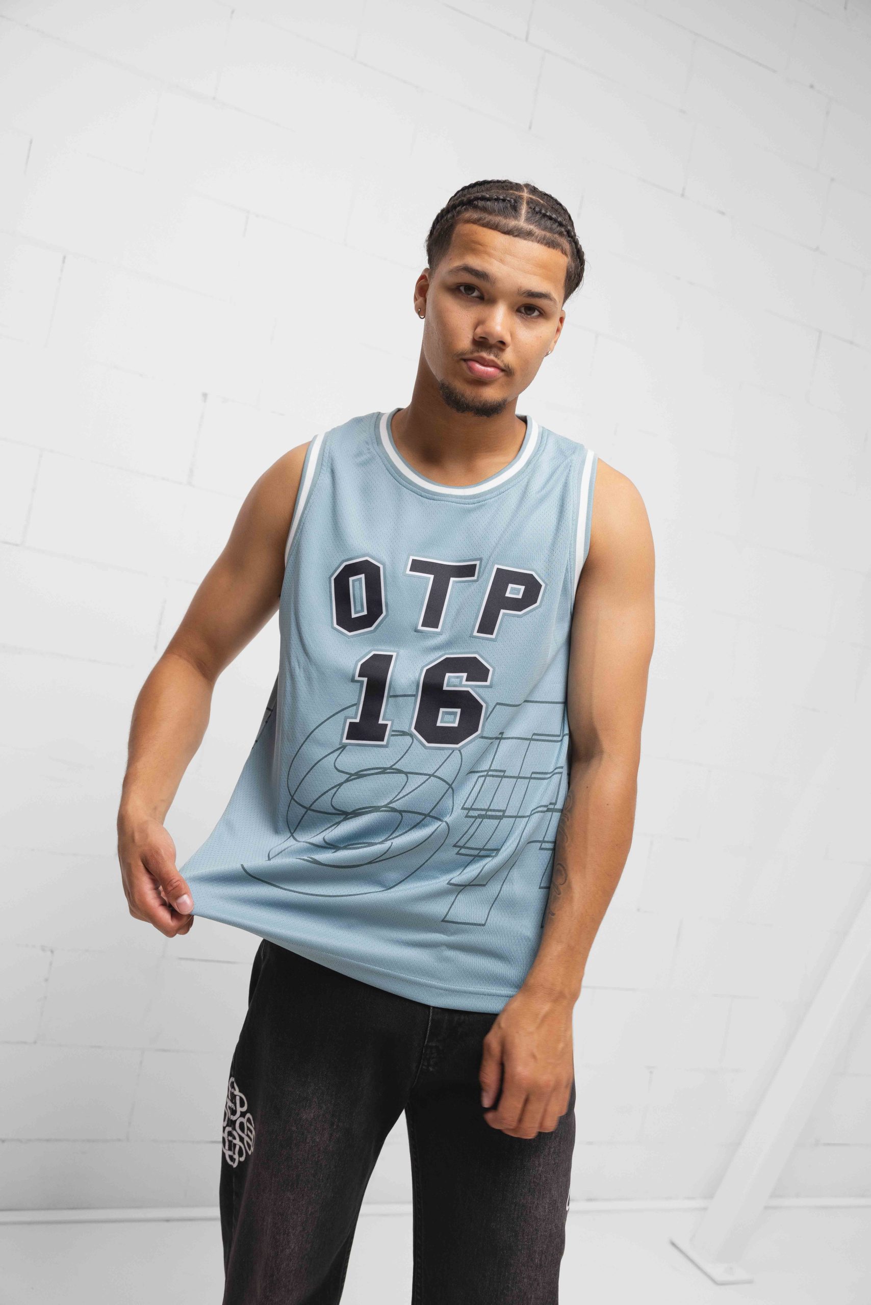 Off The Pitch Basketball Top Heren Blauw