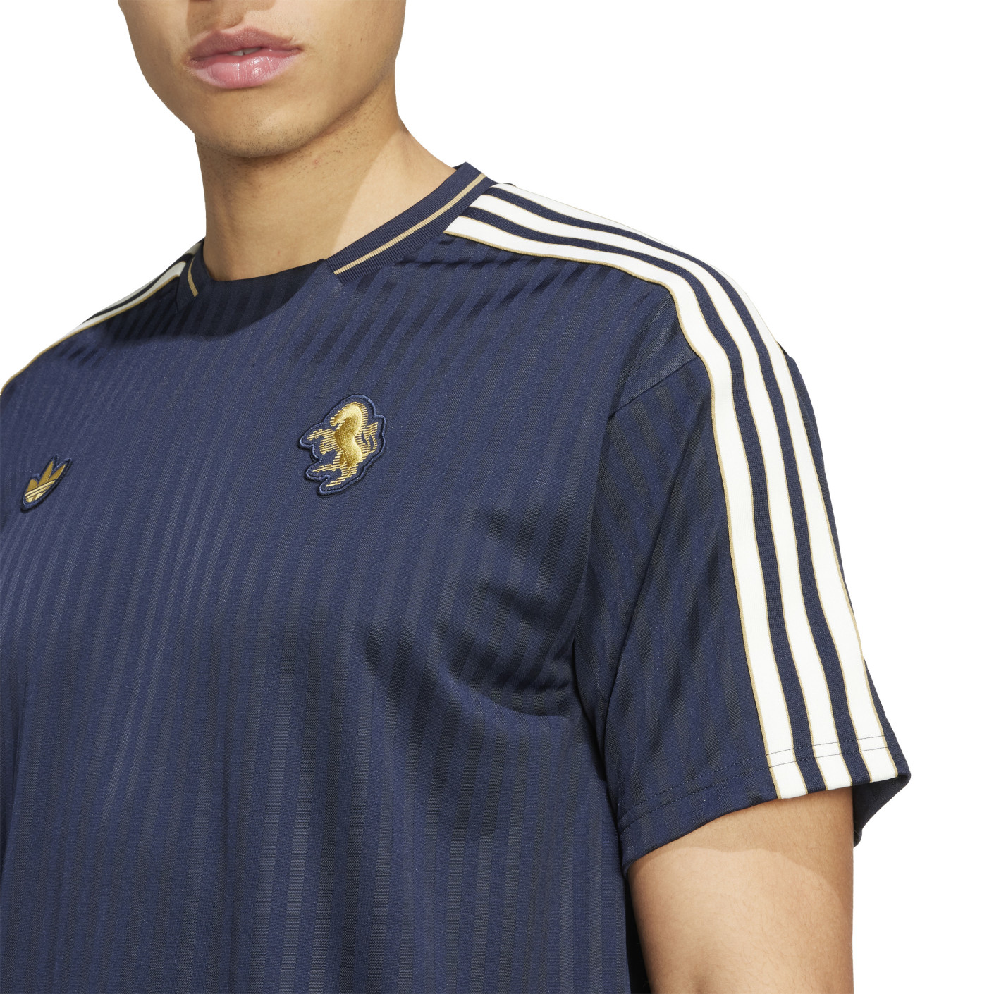 Adidas Juventus Icon T-Shirt 2024-2025 Donkerblauw Wit Goud