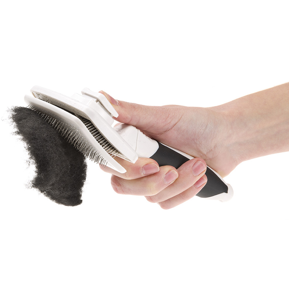 Carde pour chiens et chats gro 5770, taille l, brosse, soin du sous-poil, pour poil moyen et long