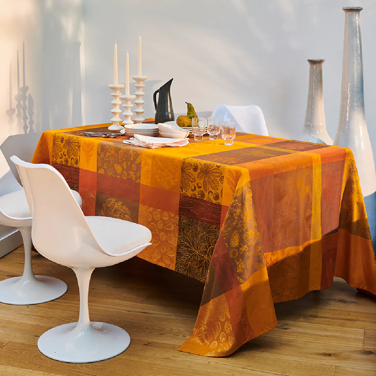 Nappe ronde enduit imperméable pur coton Diam. 175 cm Garnier Thiebaut