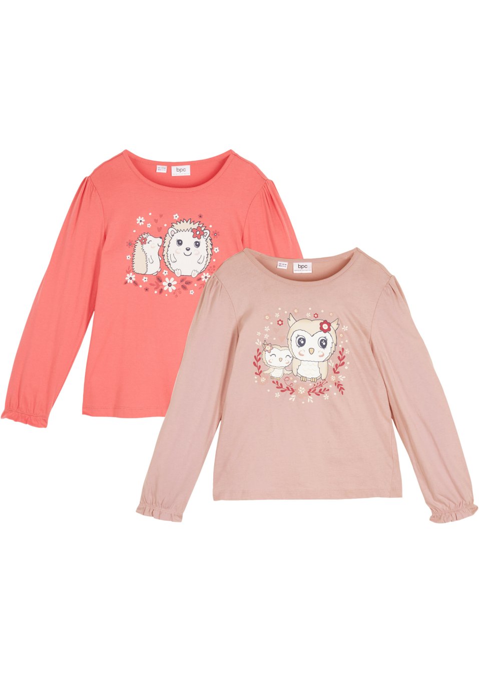 Lot de 2 T-shirts manches longues fille