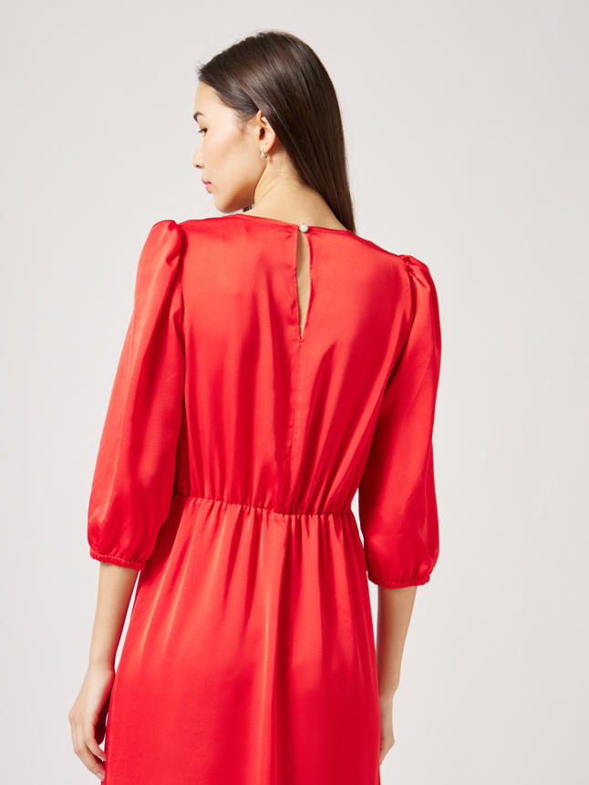 Robe midi satinée