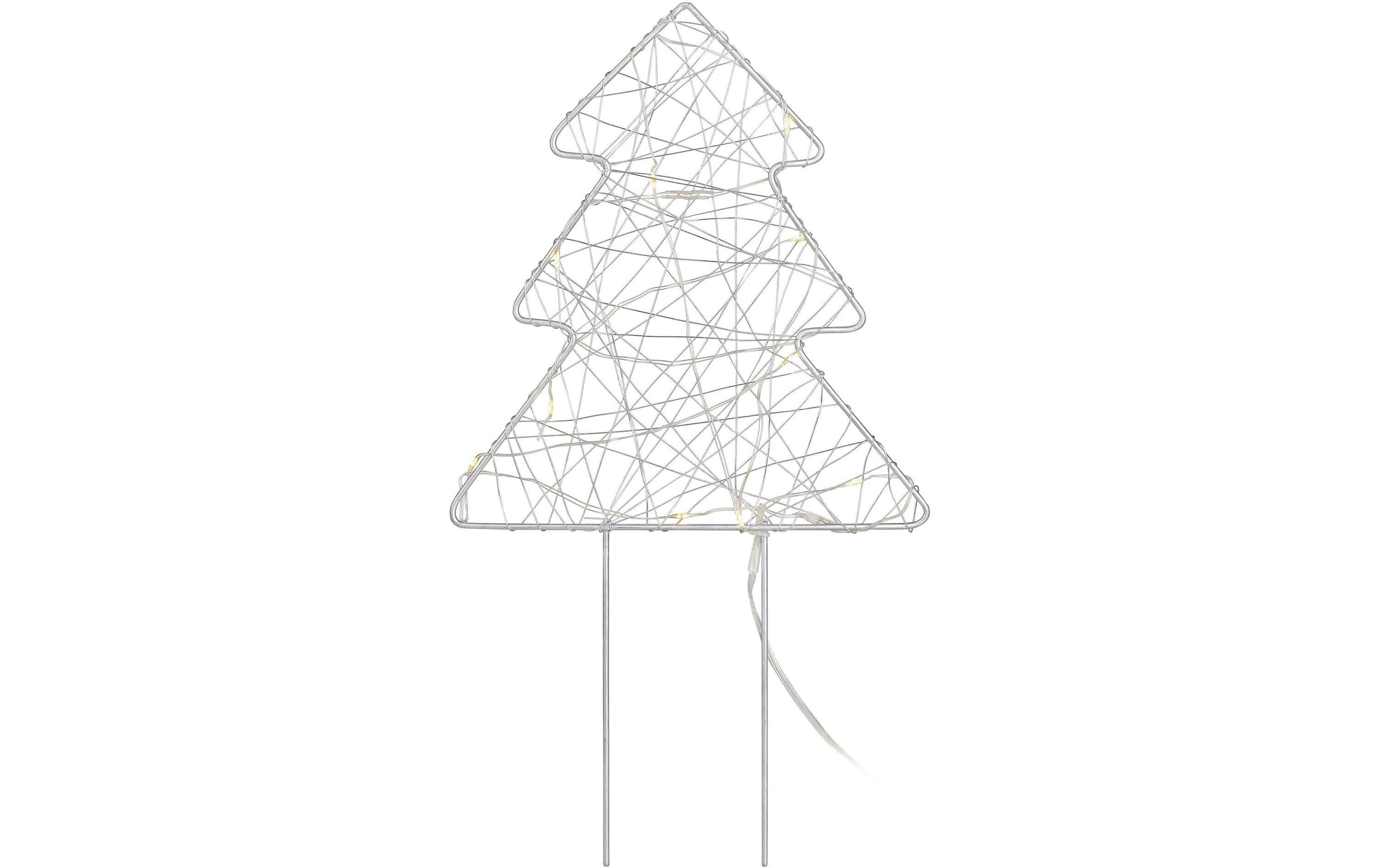 LED-Figur Baum Gärtner 37 cm GrauLED Weihnachtsdekoration