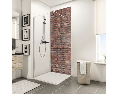 SCHULTE DecoDesign douchewandpaneel, baksteenrood, 210 x 100 cm, D1901021 624 210