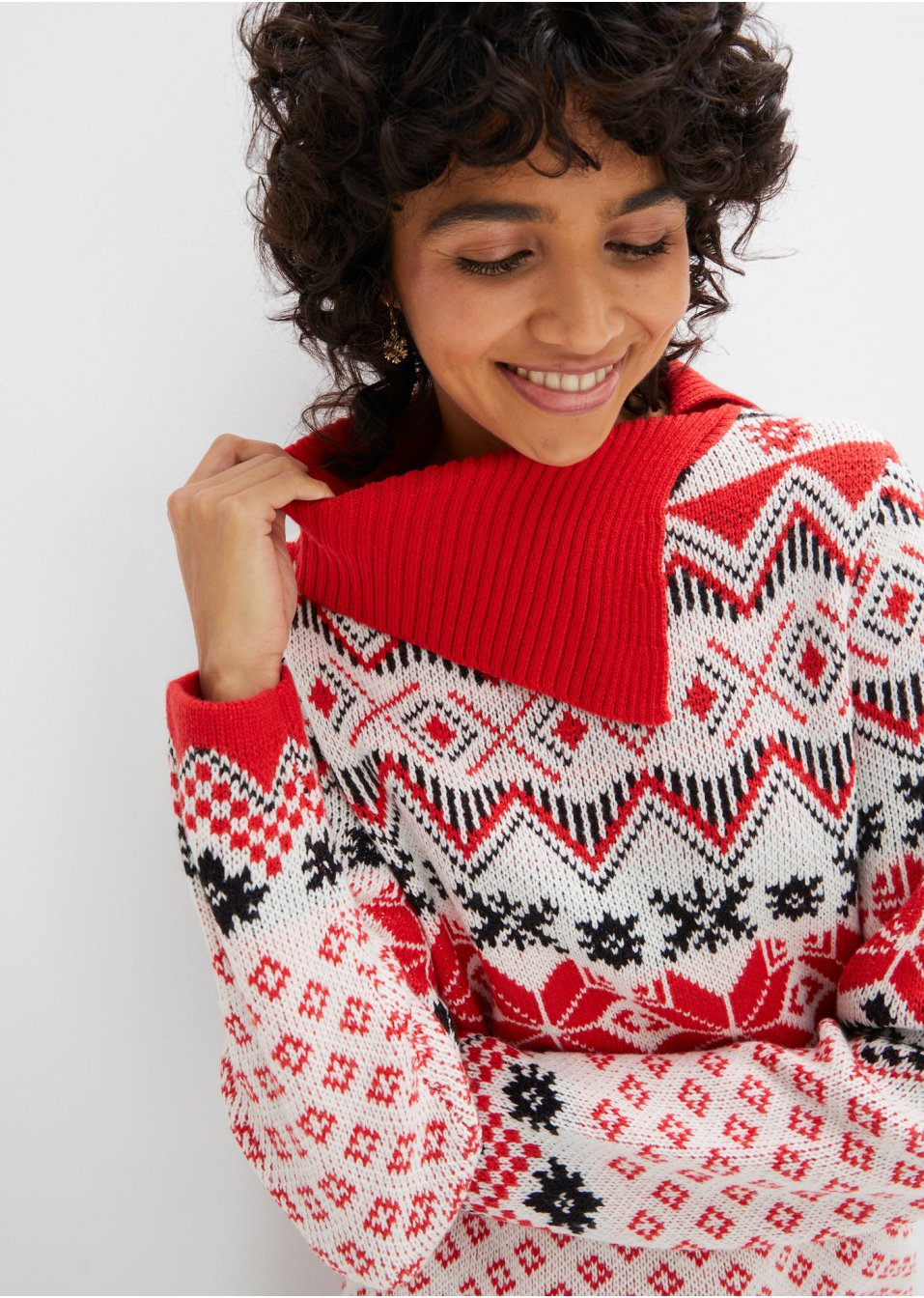 Pull à col roulé avec fente