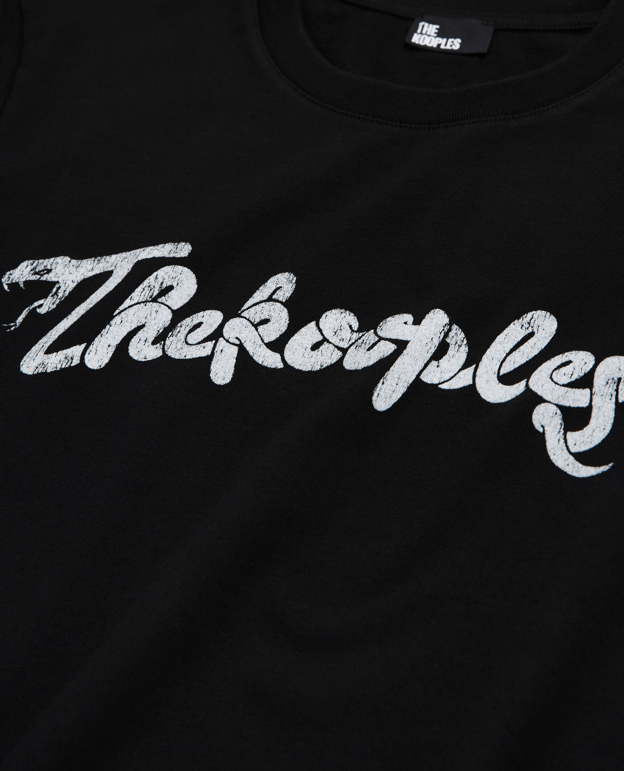 T-shirt noir sérigraphié Snake logo