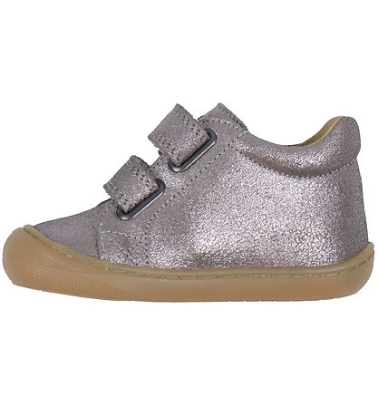 Pom Pom Lauflernschuh - First Sport Klettband - Dark Rose Glitte