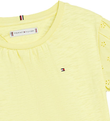 Tommy Hilfiger T-Shirt - Strickerei Anglaise - Yellow Tulpe