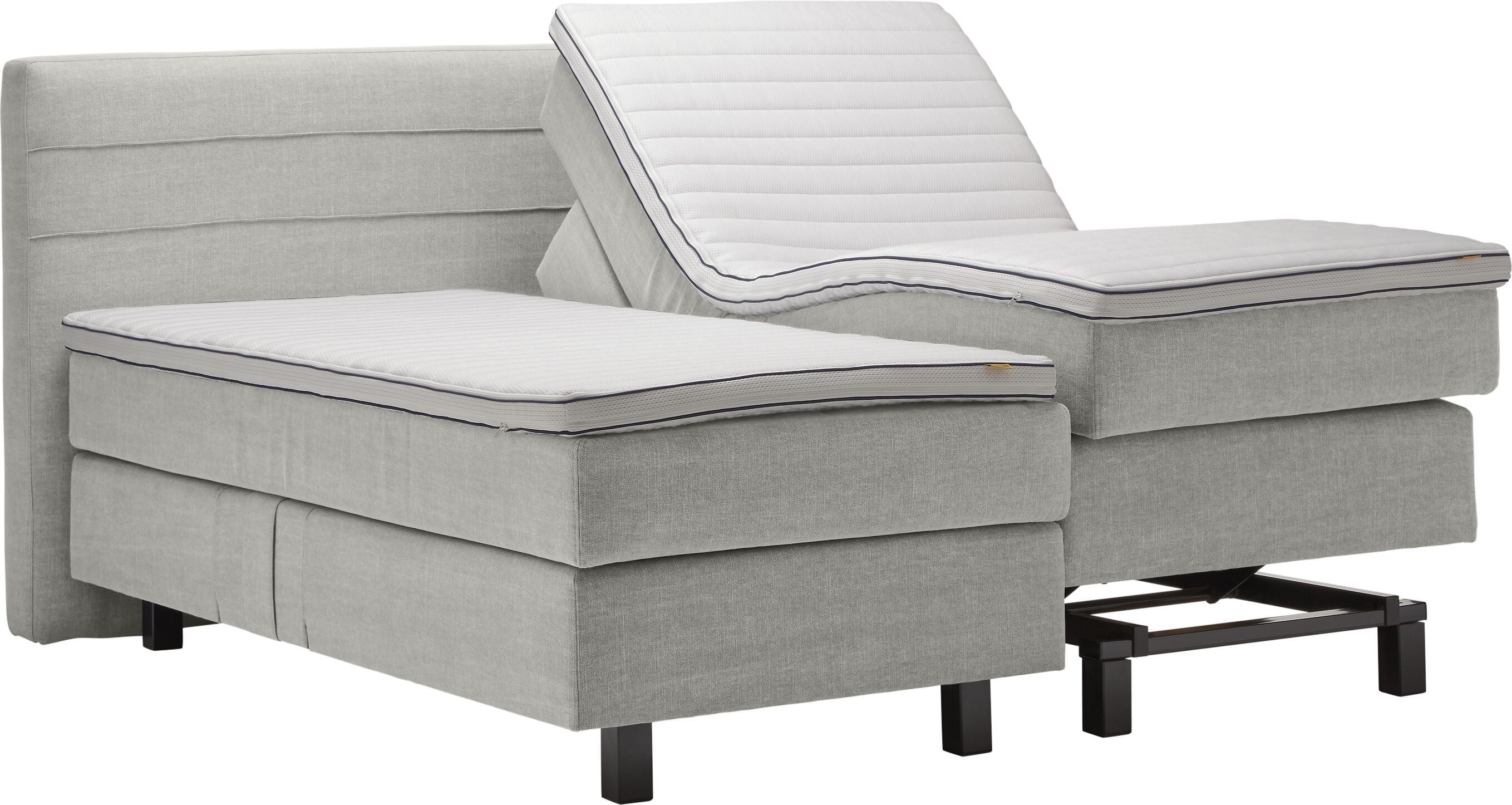 bico GOODNIGHT Boxspringbett - Mausgrau / B: 180.0 cm x T: 200.0 cm