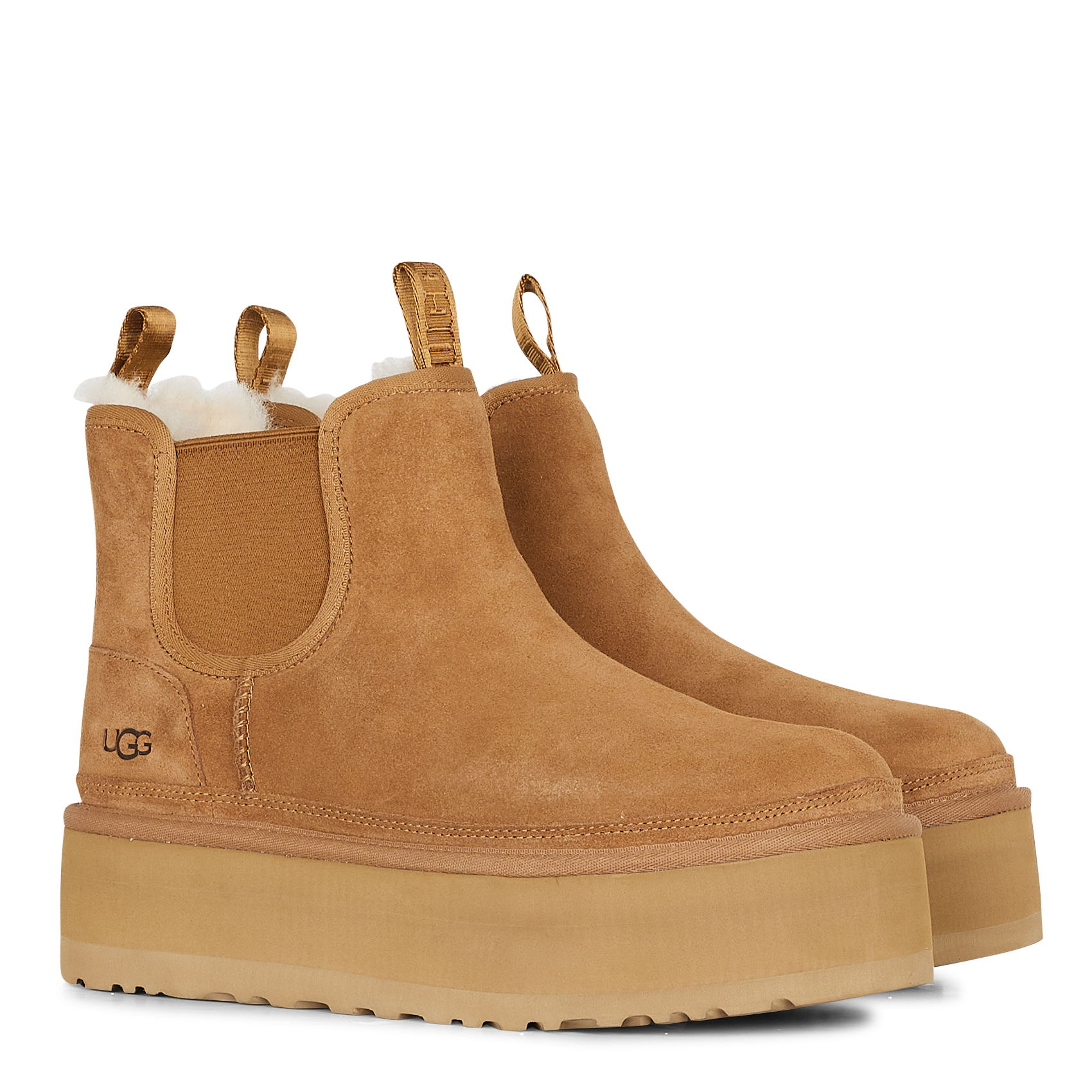 NEUMEL PLATFORM CHELSEA - Botte chelsea à plateforme en cuir | Marron