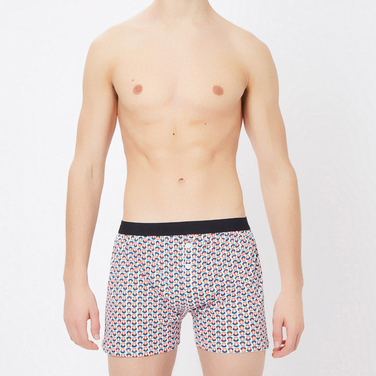 Arthur Boxer imprimé orange/bleu