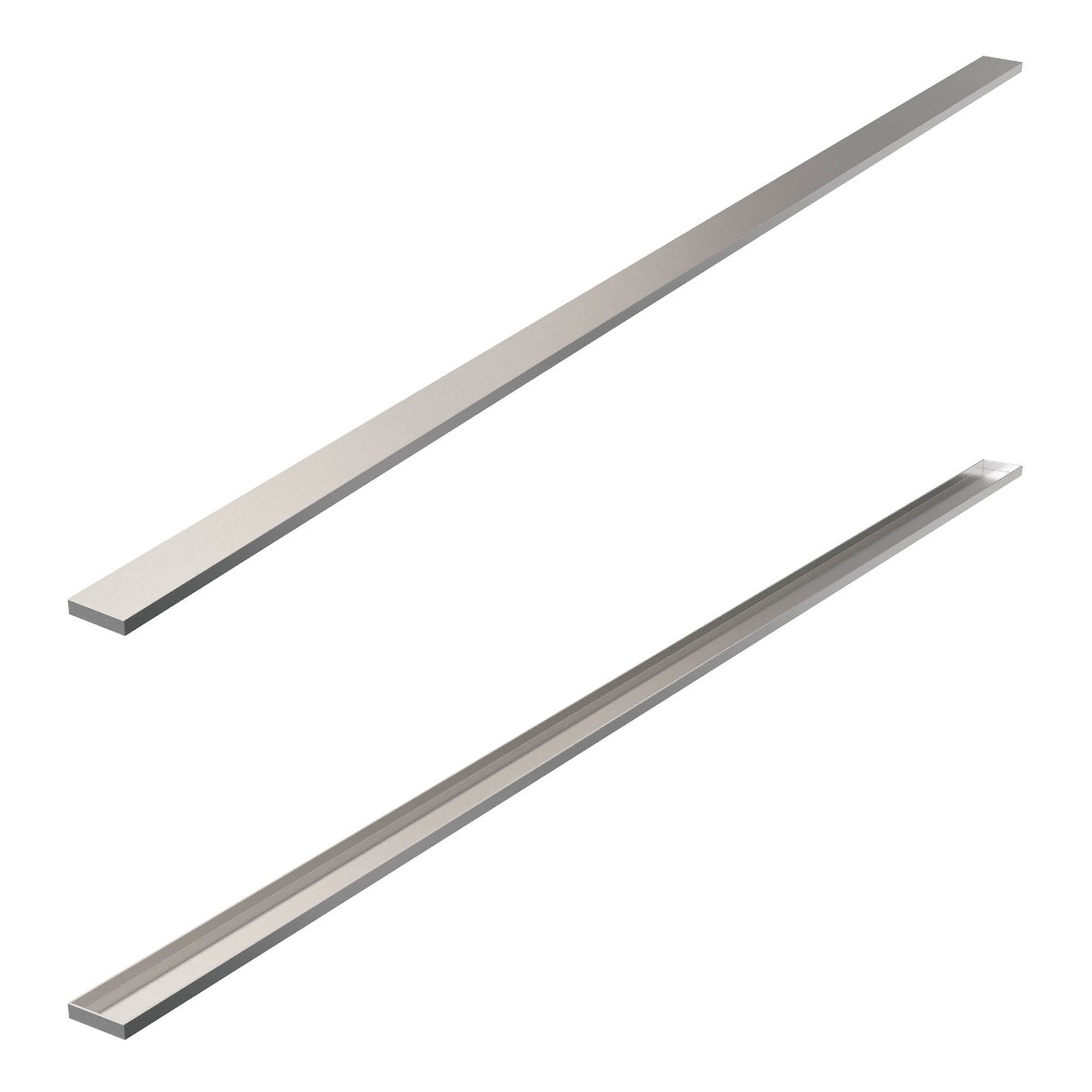 Brauer los multifunctioneel tegelinlegrooster 200cm RVS geborsteld