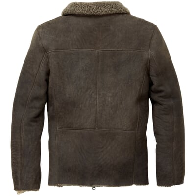 Herren-Lammfelljacke, Marone