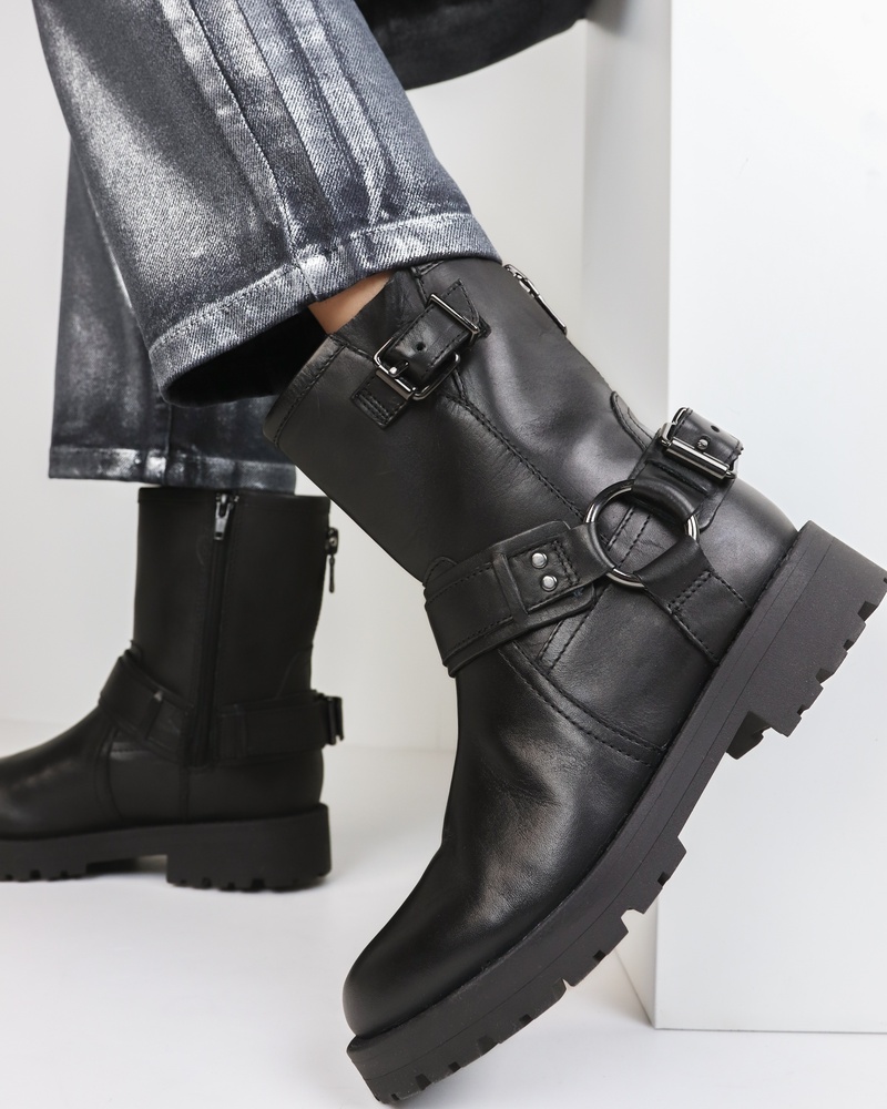 Nelson Bikerboots  - zwart