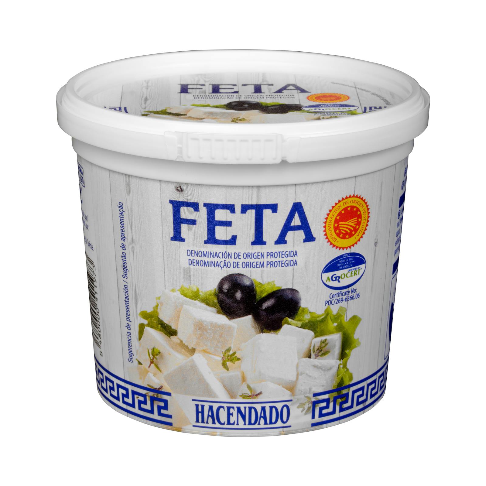 Mélange de fromage Feta Hacendado, coupé en dés