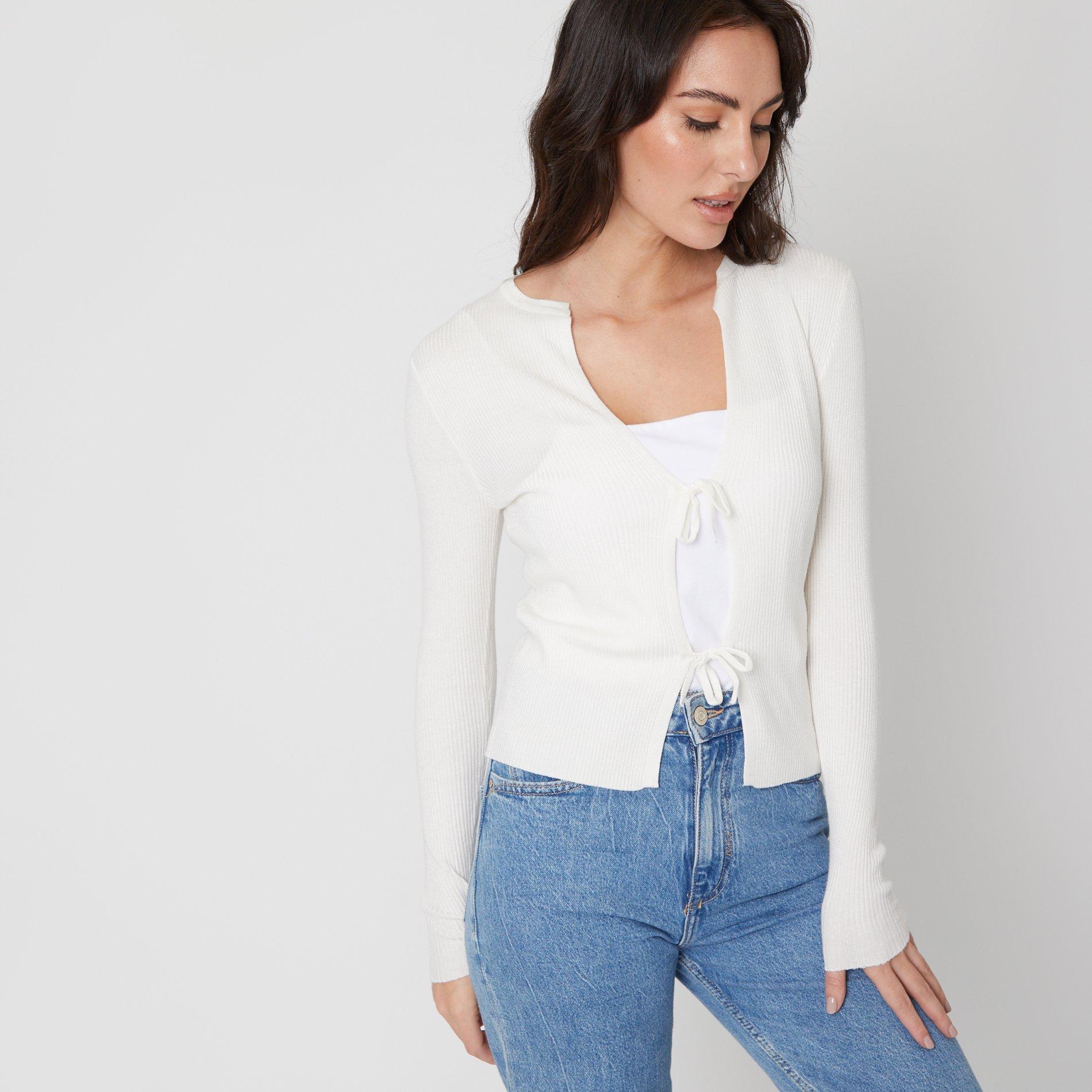 Be You Ladies Tie Front Cardigan