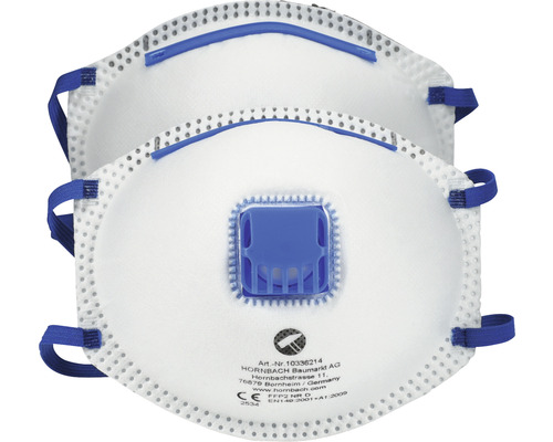 FFP2 fijnstofmasker met ventiel, verpakking van 2