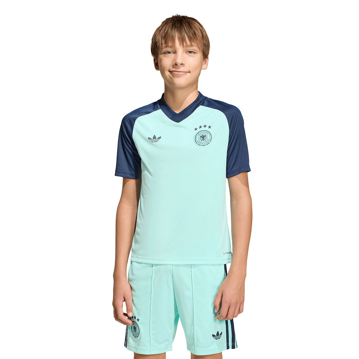 T-Shirt adidas Alemanha Pre-Match Away Mundial 2026 Criança